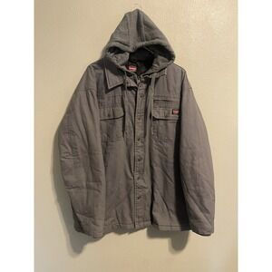 Wrangler Workwear Men's‎ XL , Hooded Full Zip Gray Jacket   J2023